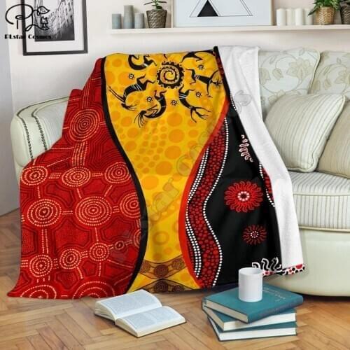 Aboriginal and Torres Strait Island Flags animal Fleece Blanket 3D full printed Wearable Blanket Adults/kids Fleece Blanket