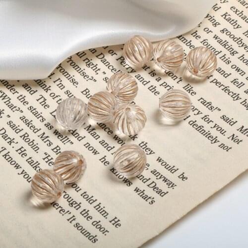 Customized antique resin pumpkin beads 12mm transparent DIY jewelry earrings accessories materials