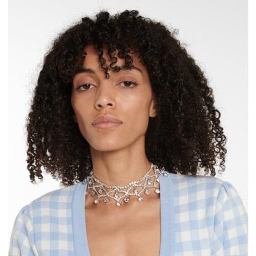 JIJIAWENHUA Summer New Trend Sparkling Rhinestone Sexy Lady Pendant Necklace Dinner Party Fashion Jewelry Accessories