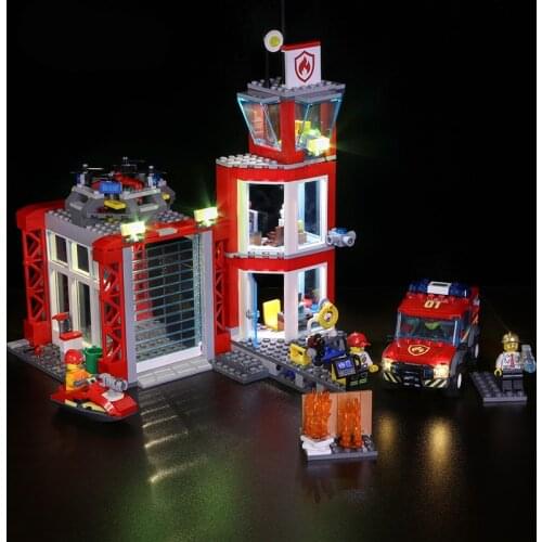 Led Light Set For 60216 Fire brigade City rescue series Building Blocks ,decorate for childrens toys (led light only,no blocks)
