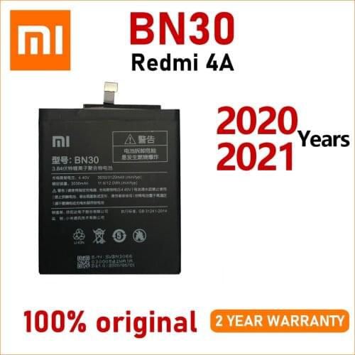 Xiao Mi New 100% Original BN30 3120mAh Battery For Xiaomi Redmi 4A Redrice 4A Mobile Phone Batteries Bateria