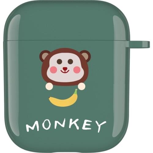 Cute Animal Case For AirPods 2 1 Wireless Bluetooth Earphone Case For Apple Airpods 2 1 Monkey Dragon Rabbit Cute Cover Box Case