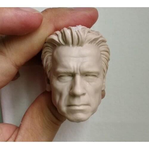 1/6 Scale Old Aged Arnold Schwarzenegger Unpainted Head for 12'' Action Figures Bodies