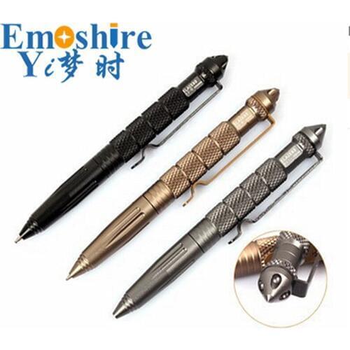 New Cool Metal Ballpoint Pen Aviation Aluminum Alloy Anti-slip Self Defense Tactical Pen Multi-functional Tools Pen Refill C087