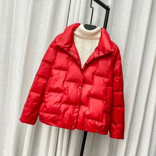 Autumn Womens Jackets Winter Light White Duck Down Coat Famale High Quality Short Korean Parka Woman Chaquetas Para Mujer SQQ184