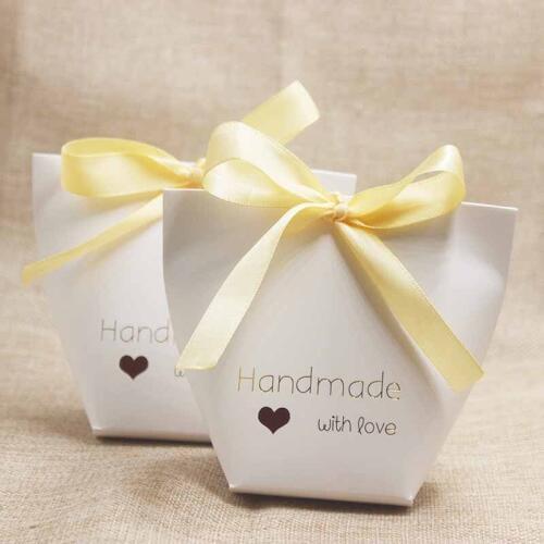 5pcs goodie bags Best Wishes Wedding Favourate My Love Gift Box Halloween Festival Box Gift Box Thanks Box white goodie bags