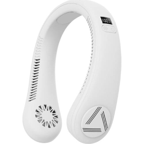 Portable Bladeless Hanging Neck Fan Mini Air Cooler Rechargeable Small Personal Cooling Tools for Home Outdoor Office