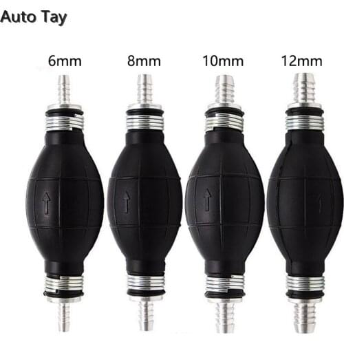6/8/10/12mm Hand Fuel Pump Line Hand Primer Bulb Petrol Diesel Liquid Oil Gas Water Tansfer Rubber Tube Aluminum for Car Boat