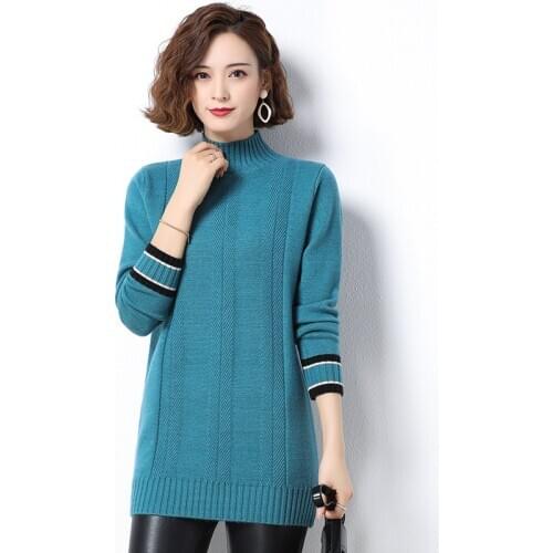 High Quality 2020 Women Turtleneck Sweater Winter Thick Jumper Ladies Pullover Long Sweaters Slim Fit