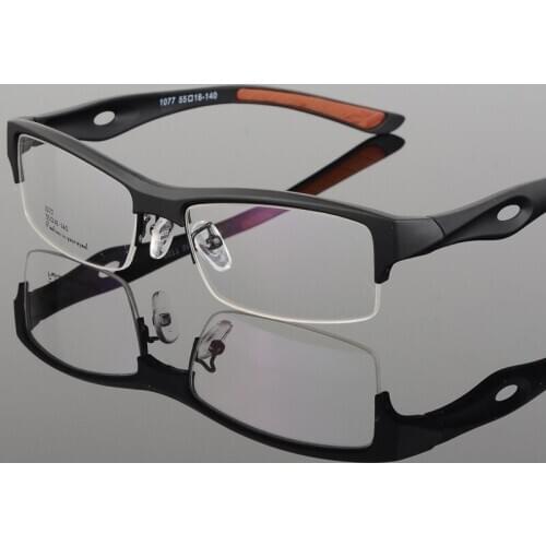 High Quality Prescription Glasses Frames Sport Half Frame Eyeglasses Frame Half Frame Sport Flat Glasses Matching