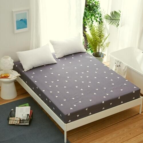 1pcs 100%Polyester Printed Solid Fitted Sheet Mattress Cover Four Corners With Elastic Band Bed Sheet68