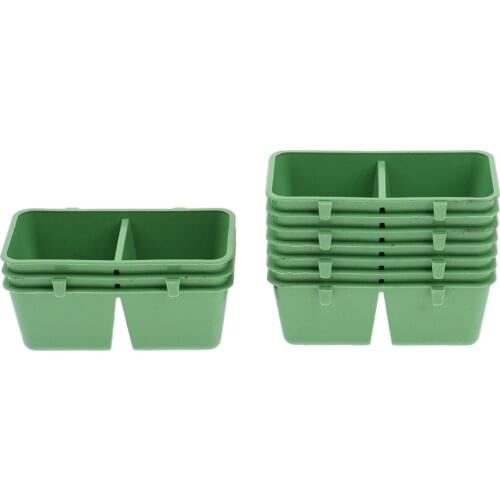 10 pcs Bird Feeder,Seed Food Container,Cage Accessories for Finch Parakeet