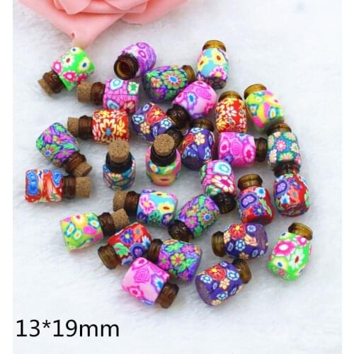 10pcs/lot DIY resin cabochons accessories polymer clay bottle 13*19mm