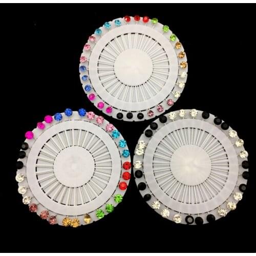 2020 Hot Hijab Pins Wholesale 30pcs Flower Rhinestone Muslim Hijab Brooches For Women Scarf Pin Wedding Jewelry