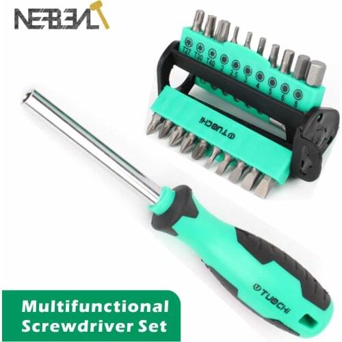 31pcs Screwdriver Set with Magnetic Extension Bit Holder Tamper Star Screwdriver Bits Set Quick Release Device Hand Tools