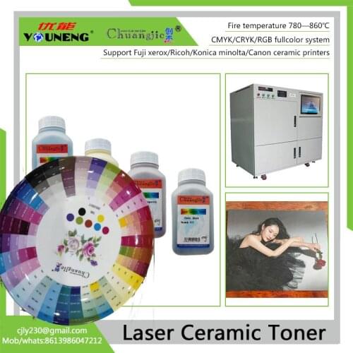 800 degree high temperature color ceramic toner powder Compatible For Ricoh and Xerox model vitrotype Print