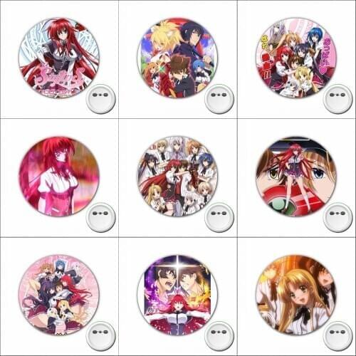 Anime High School DxD Cosplay Badge Cartoon Cute Brooch Pins for Backpacks bags Badges Button Clothes Accessories 1pcs