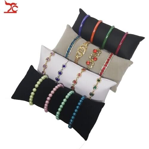 Large Bracelet Jewelry Display Pillow Cushion Holder Bangle Watch Chain Organizer Velvet Pendant Anklet Pillow Stand