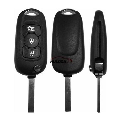 For opel 3 button flip remote key cover with HU100 blade