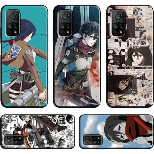Mikasa Ackerman Attack On Titan Case For Xiaomi Mi 11 Ultra 9T 10T Pro Mi Note 10 Lite Cover For POCO X3 M3 Pro F3 Coque