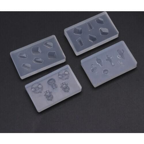 Flower Gemstone Bowtie Bear Resin Mold Epoxy Resin Casting Mold Nail Art Craft