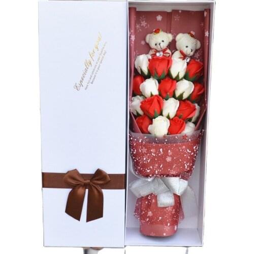 Artificial Flower Soap Flower Bouquet Home Plush Accessories Decoration Room Decor Creative Valentines Birthday Christmas Gifts