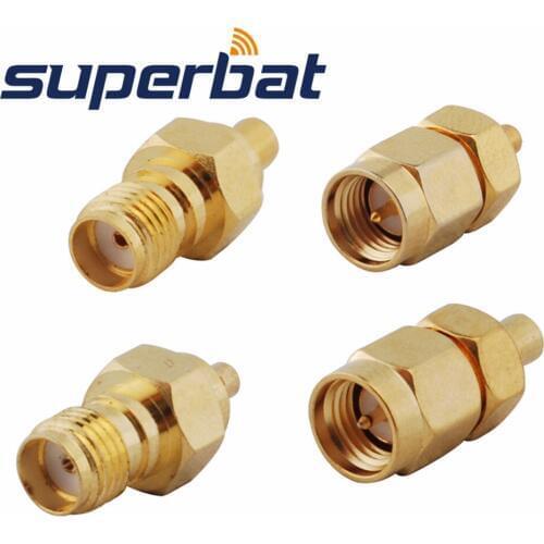 Superbat 4pcs MMCX to SMA Connector Adapter Kit for DAB/DAB+Car Radio Aerial for Auto DAB