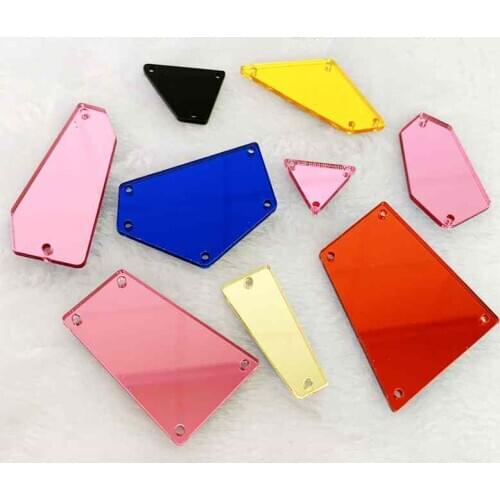 Many sizes Clear Crystals Sewing Mirror Rhinestone Applique Flatback Acrylic Strass Sew On Stones for Dress Needlework