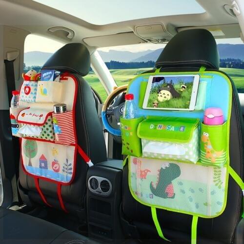 Cartoon Car Seat Storage Pouch Waterproof Oxford Multifunction Stowing Tidying Bag Automobile Accessories Supplies