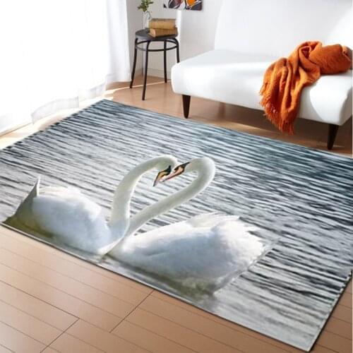 The latest Nordic style home carpet soft flannel non slip bedroom 3D animal Arctic panda childrens room bedside game mat living