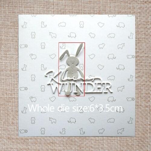 New Arrival Cute Animal Rabbit Cutting Dies Stencil DIY Scrapbook Photo Album Emboss Decor Paper Card Craft Template 60x35mm