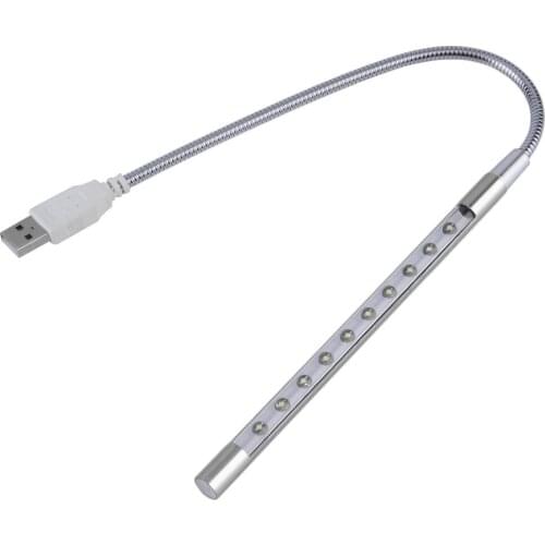 The New Multifunctional Metal Material USB Light, Folding Super Bright Luminous 10LEDS Notebook PC Keyboard Light Multi-Colors