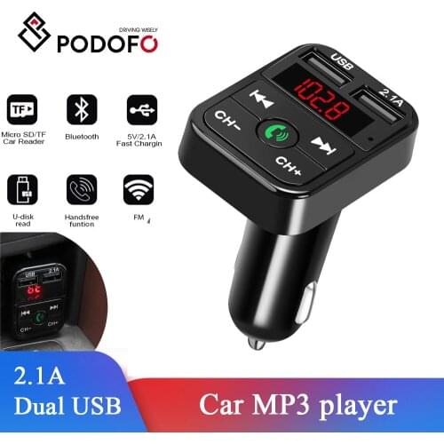 New LED FM Transmitter Bluetooth 5.0 Wireless Handsfree Audio Receiver Auto MP3 Player 2.1ADual USB Fast Charger Car Accessories
