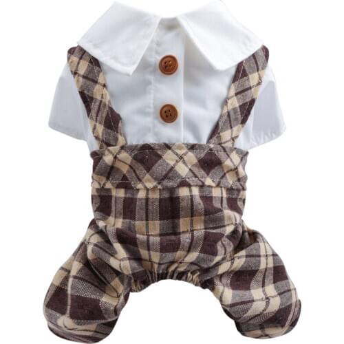 Couple Dog Clothes Boy Dog Jumpsuit Overalls Girl Dog Dress Skirt Spring Summer Pet Outfit Yorkshire Poodle Pomeranian Clothing