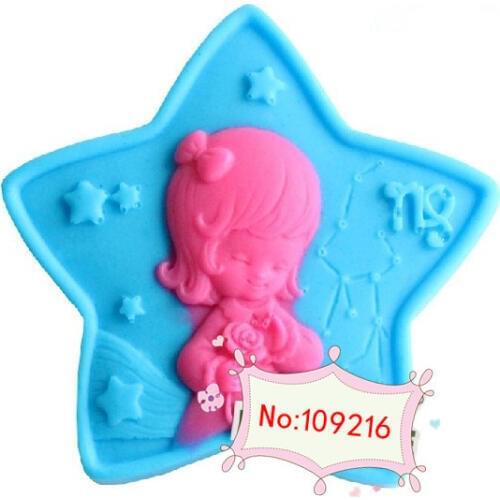 Wholesale!!!1pcs Constellation Series Virgo(R1355) Silicone Handmade Soap Mold Crafts DIY Mold