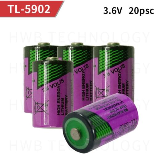 20X Original New TADIRAN TL-5902 1/2AA ER14250 SL350 3.6V 1/2 AA PLC Lithium Battery Free Ship