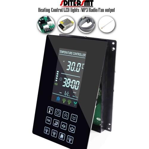 Count-Down Outdoor Sauna Room Portable Steam Saunas Seat Heater Controller for Color LCD Screen MP3 USB Port