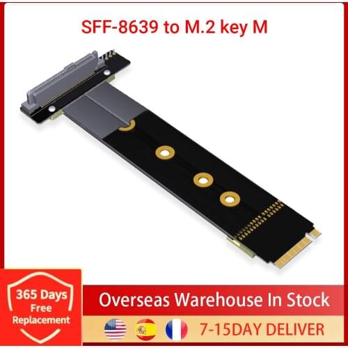 Riser Card Extender Cable SFF-8639 To M.2 NVMe NGFF Key U.2 Interface M.2 Key Adapter For U.2 NVME SSD Dropshipping