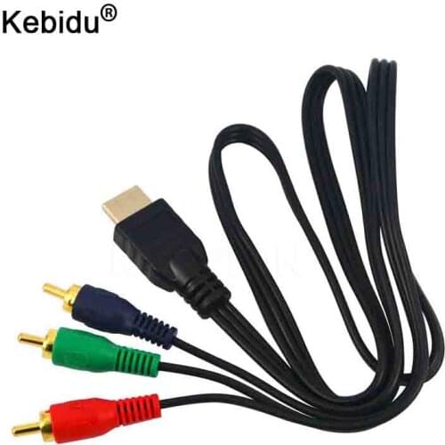 Kebidu Male To 3RCA 3FT Video Audio Component Convert Cable Hub 3-RCA AV Cord Adapter For HDTV VGA 1m Promotion wholesale