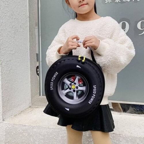 New Kindergarten Backpack Personality Trend 3-6 Years Old Tire-Shaped School Bag Baby Child Kid Backpack