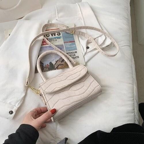 Womens Leather Bag Crossbody 2021 Mini Stone Pattern Shoulder Handbags And Purses Lady Summer Luxury Brand Travel Tote