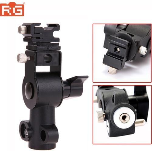 Type D Flash Hot Shoe Umbrella Holder Mount Bracket 1/4 "to 3/8" Screw Adapter for Camera Flash Speedlite LED light Light stand