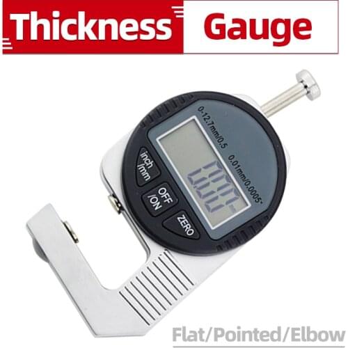 Digital Display Thickness Gauge Portable Precision Digital Thickness Gauge Big Head LCD Electronic Thickness Gauge 0-12.7 mm