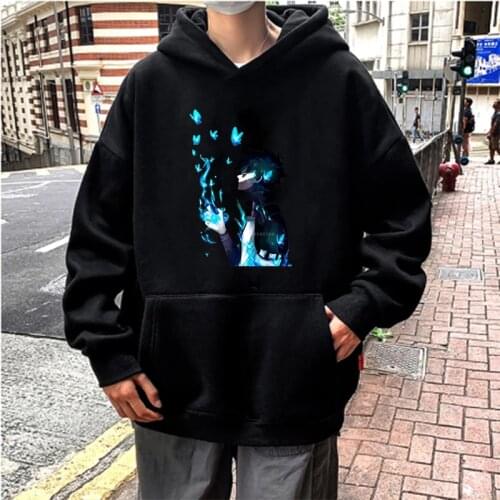 Harajuku Anime My Hero Academia Printed Hoodies Cartoon Character Dabi Graphic Sweatshirts Unisex Long Sleeve Fashion Men Hoodie