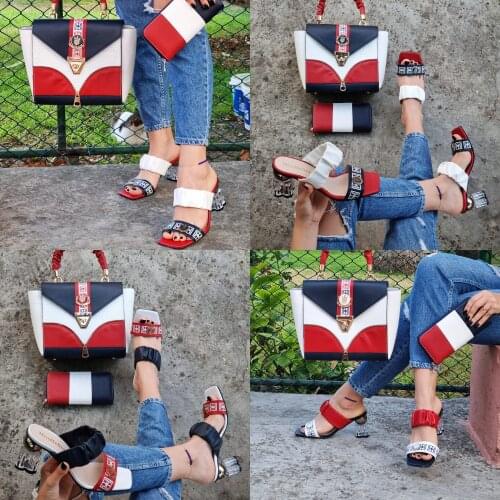 Miss Melisa Shoe and Bag TMY 3 Color Sandal Heels TS143