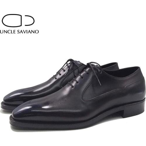 Uncle Saviano Oxford Wedding Man Shoes Best Men Dress Formal Party Office Handmade Designer Business Genuine Leather Men Shoes