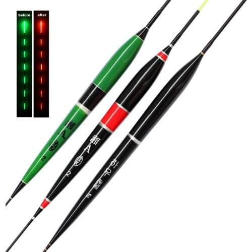 3pcs/lot Smart Fishing Float Bite Alarm Fish Bite Bait LED Light Color Change Automatic Night Electronic Buoy Intelligent J281