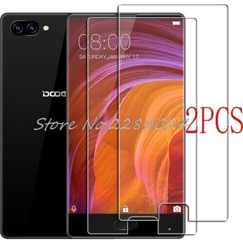2PCS FOR Doogee Mix Tempered Glass Protective on DoogeeMix 5.5" Screen Protector Glass Film Cover