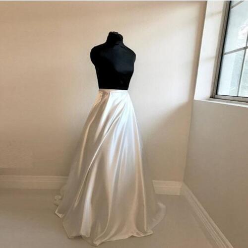 Real Photo Ivory Long Skirts For Wedding Party High Waist Prom Skirt For Women Custom Fashion High Quality Skirts Any Color Free