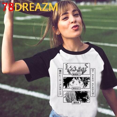 Boku No Hero Academia My Hero Academia t-shirt female harajuku couple 2021 white t shirt ulzzang top tees clothes